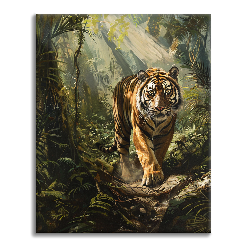 Bengalisk Tiger - Måla Efter Siffror