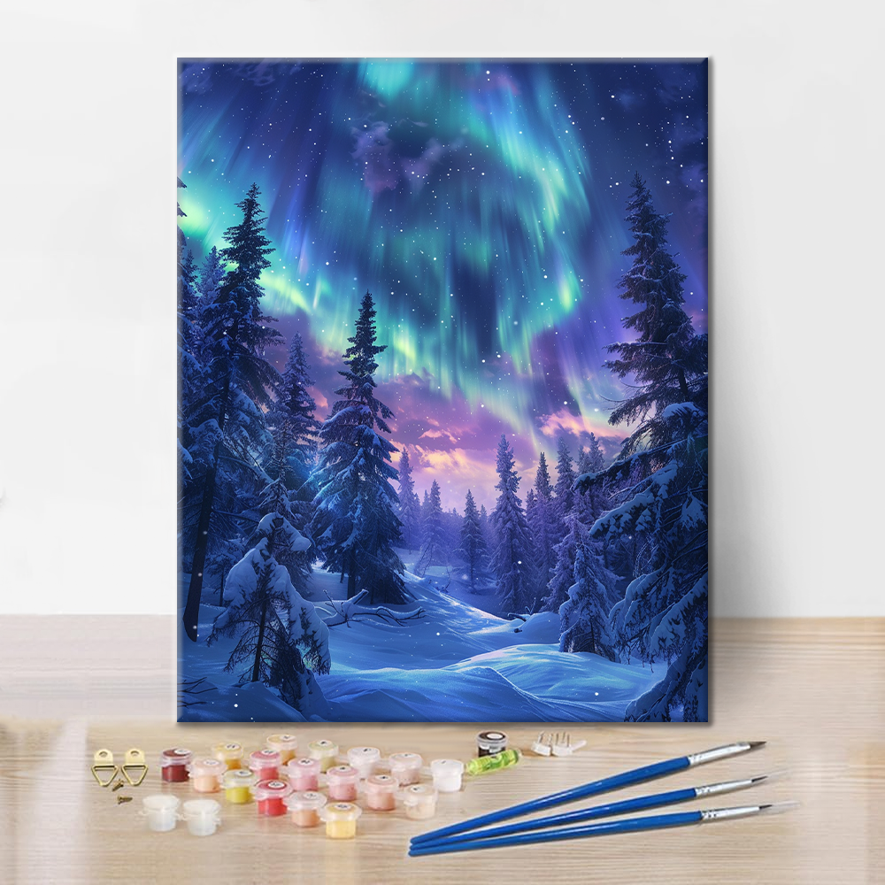 Aurora Forest - Måla Efter Siffror