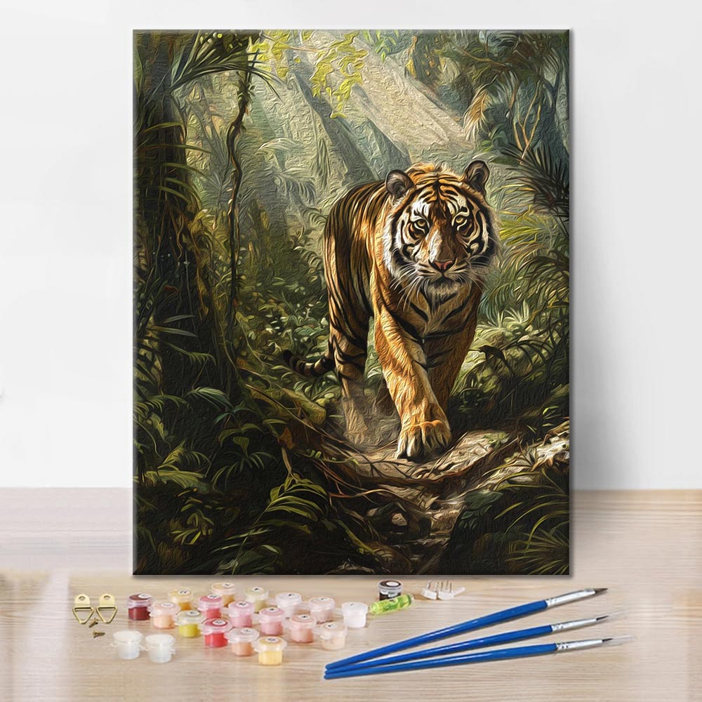 Bengalisk Tiger - Måla Efter Siffror