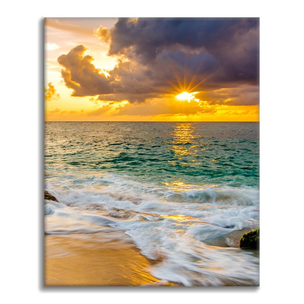 Färgglada Beach Sunset Nature - Måla Efter Siffror