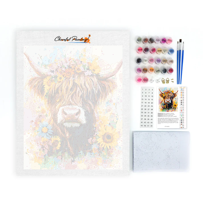 Highland Cattle - Måla Efter Siffror