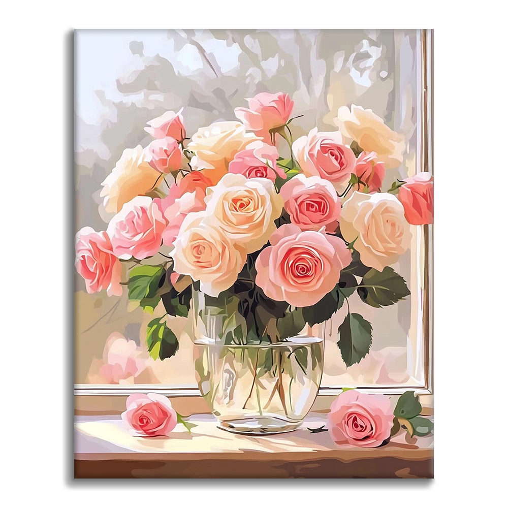 Öm Blomma - Måla efter Nummer