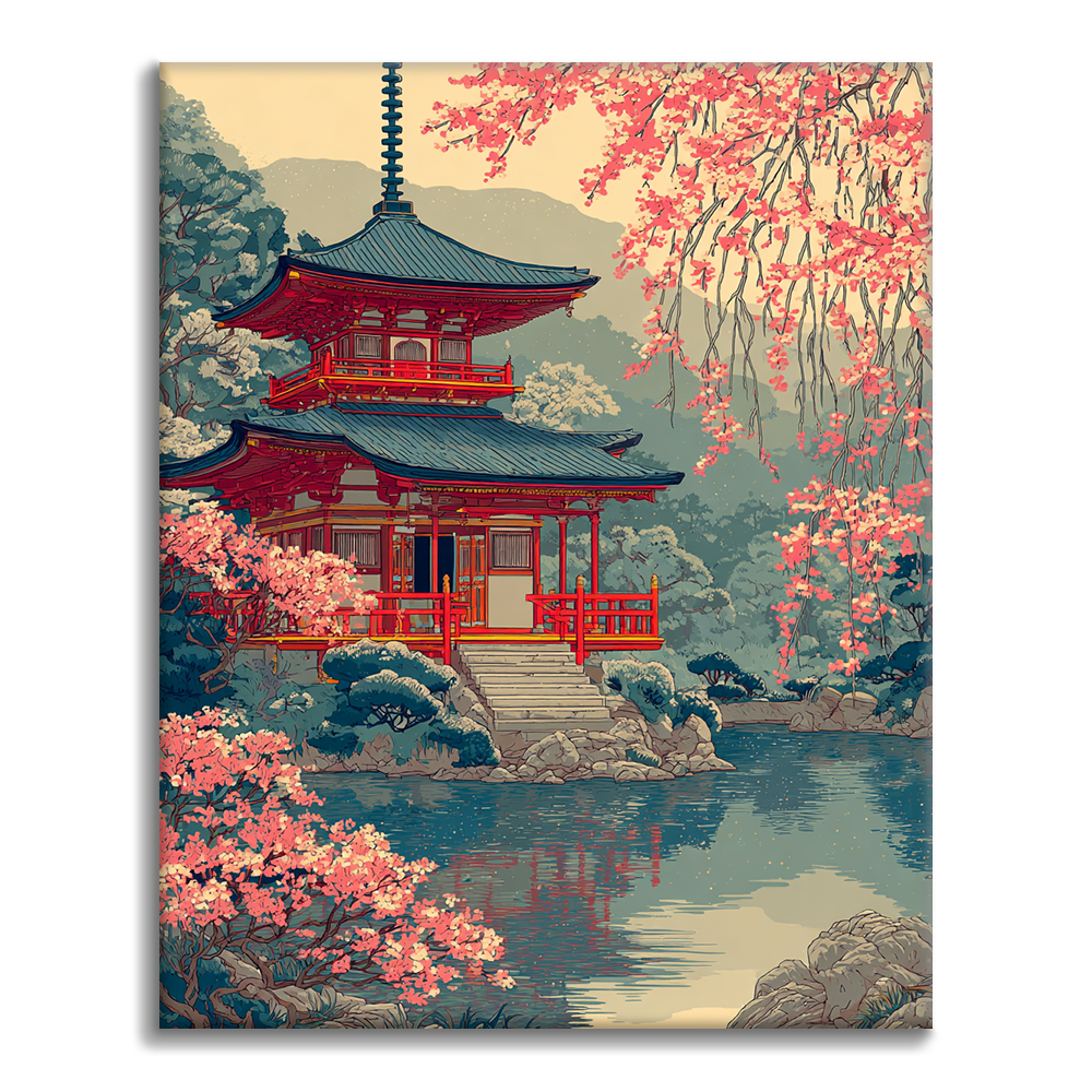 Chidori Shrine Gate - Måla efter siffror