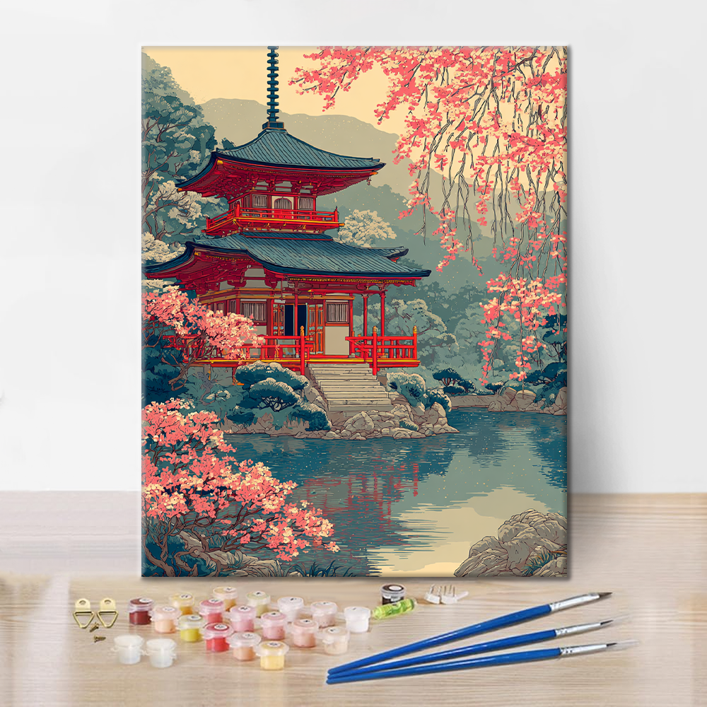Chidori Shrine Gate - Måla efter siffror