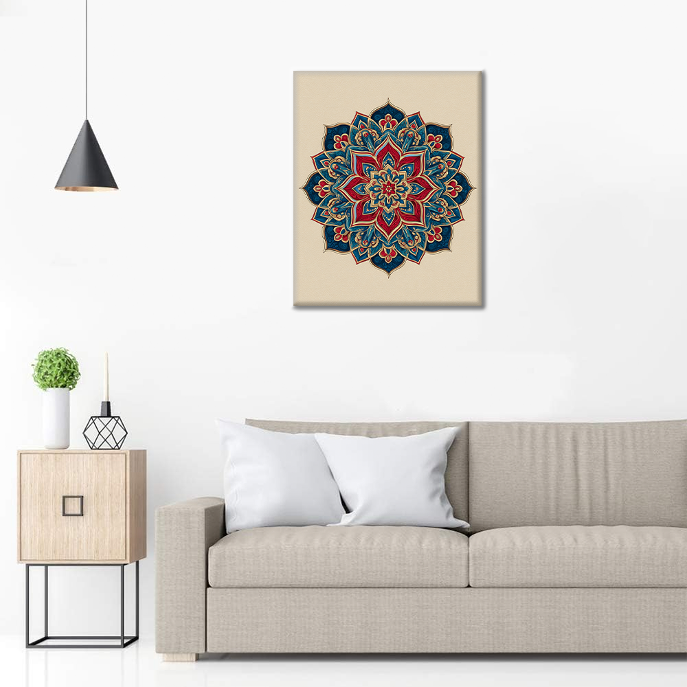 Tvillingmandala - Måla efter siffror