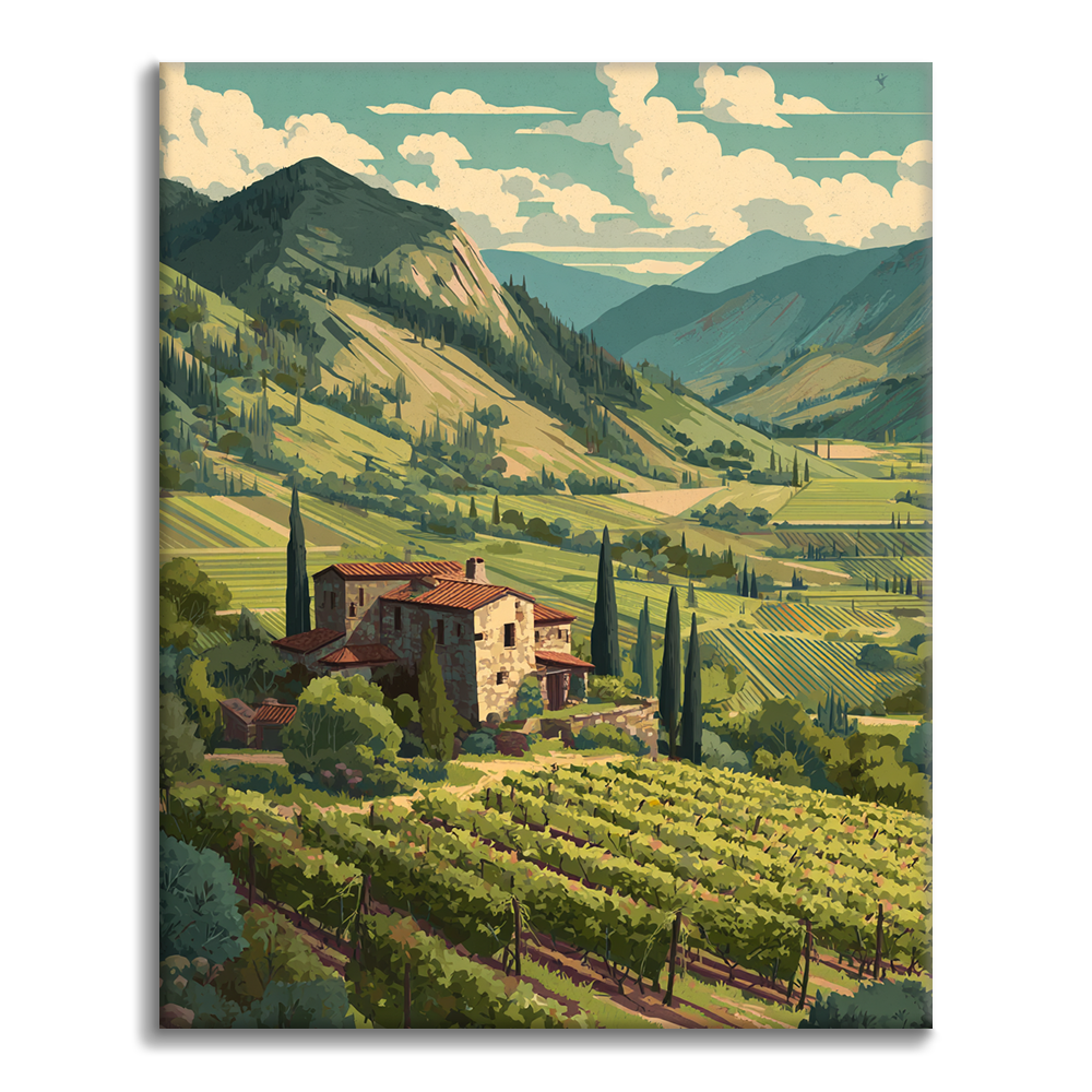Emerald Vineyard - Måla efter siffror