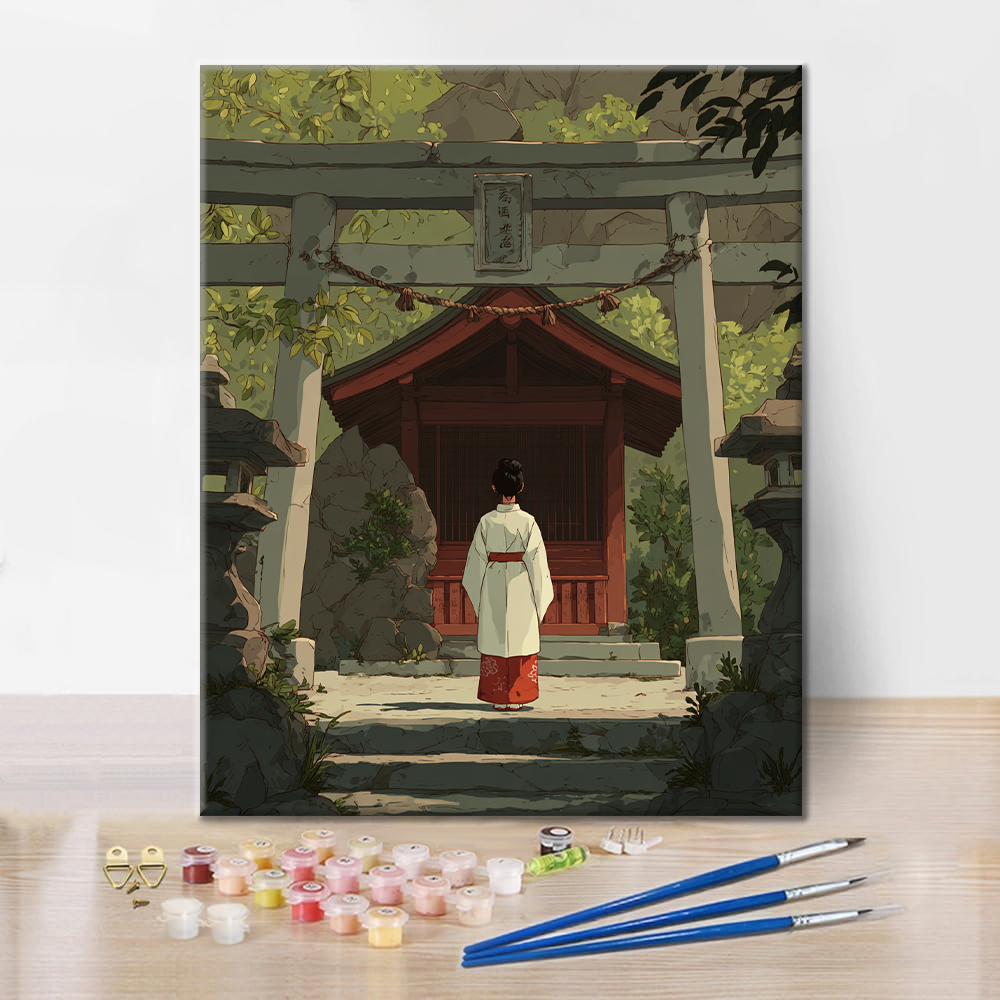 Vänd mot Torii - Måla efter siffror