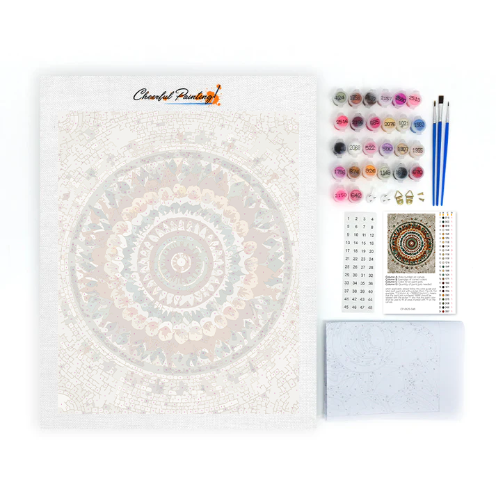 Layered Color Mandala - Måla efter siffror