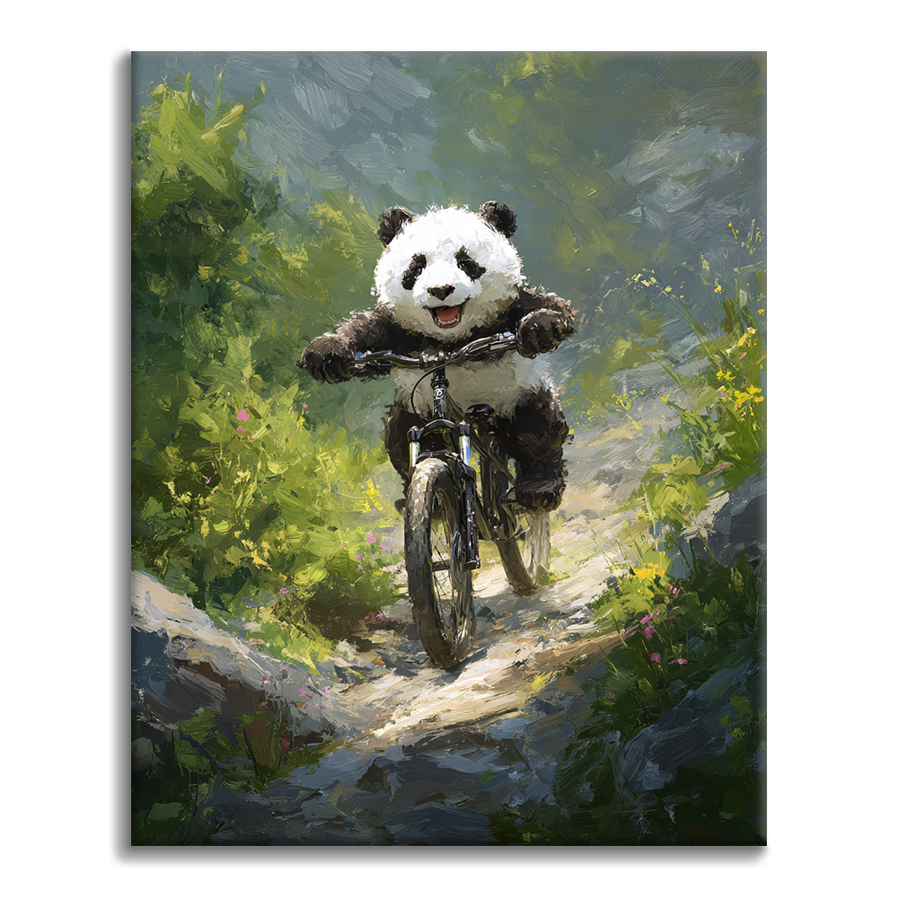 Panda Mountainbike - Måla efter siffror