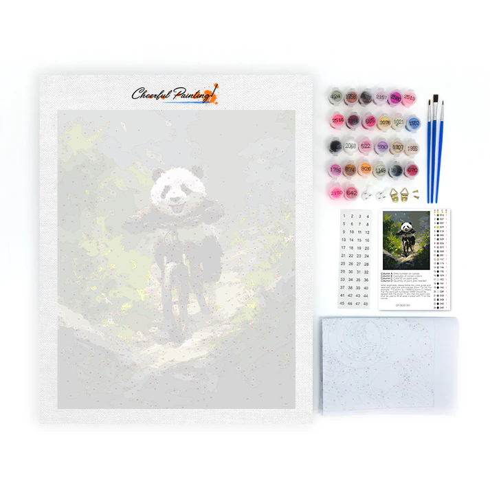 Panda Mountainbike - Måla efter siffror