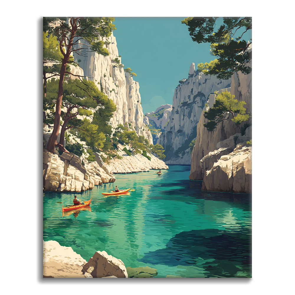 Calanques i Cassis - Måla efter siffror