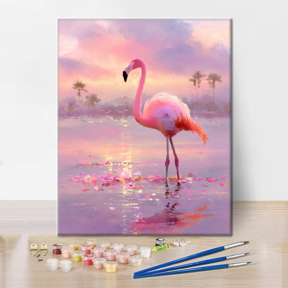 Twilight Flamingo - Måla efter siffror