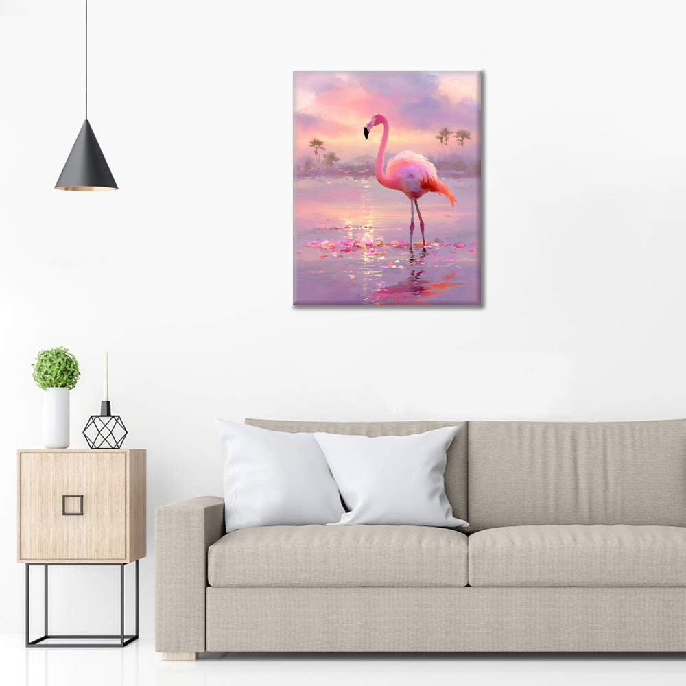 Twilight Flamingo - Måla efter siffror