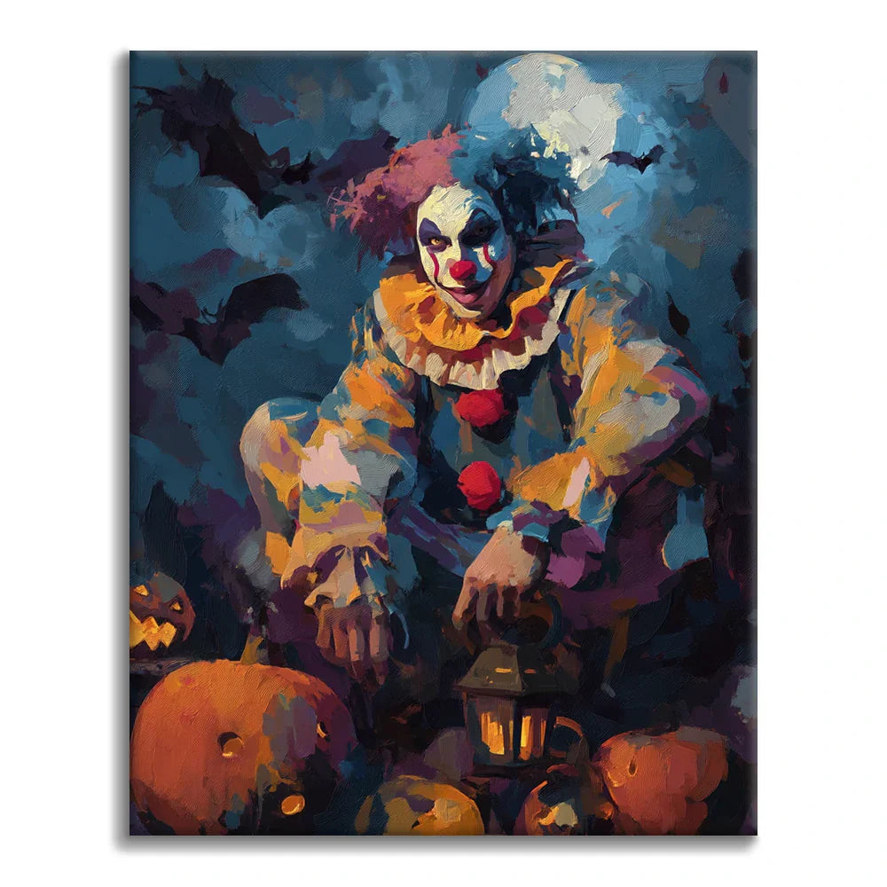 Clownkarnevalskväll - Måla efter siffror