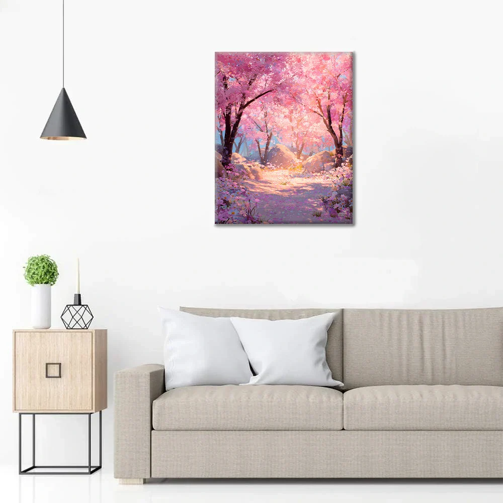 Förtrollad Sakura - Måla efter siffror