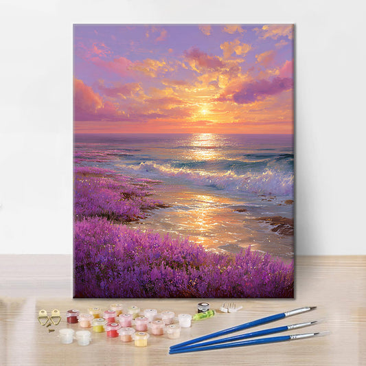 Blommande horisont - Måla efter siffror