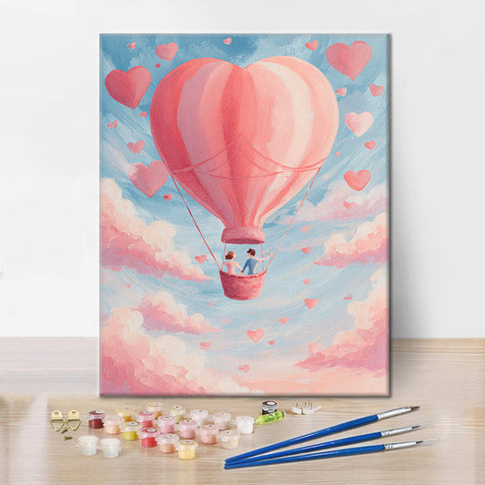 Kärlek i luften - Måla efter siffror