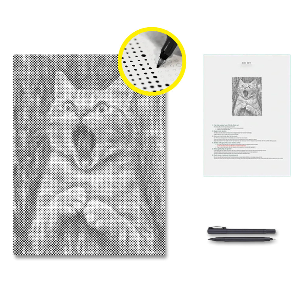 Kattens skrik - Prickmålning