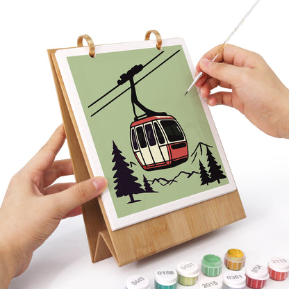 Vintage Travel-2027 Måla efter siffror-kalender