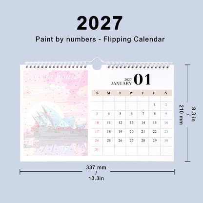 Stad-2027 Måla efter siffror-kalender
