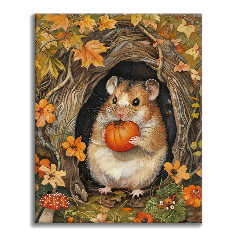 Lille Hamster - Måla Efter Siffror