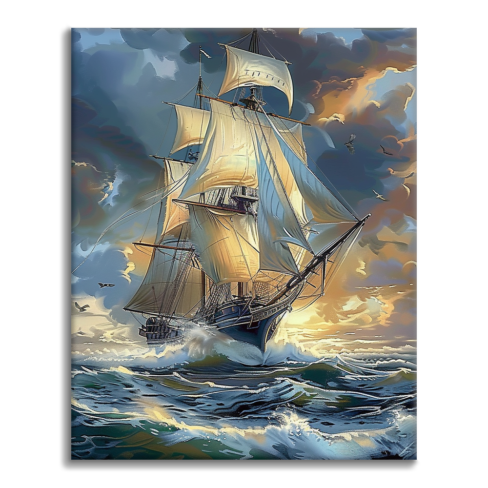 Segelbåt - Måla Efter Siffror – Cheerful painting® (SE)