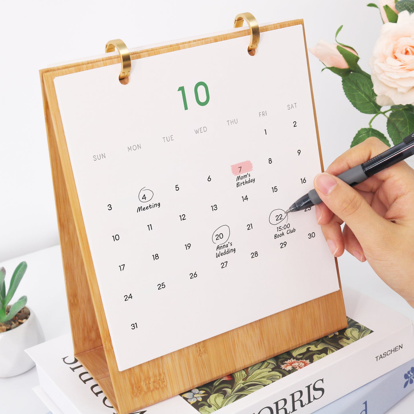 Växter-2027 Måla efter siffror-kalender