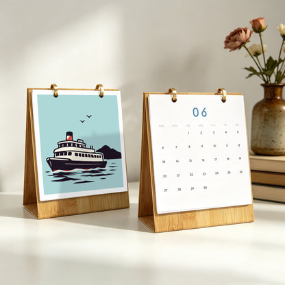 Vintage Travel-2027 Måla efter siffror-kalender