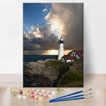 Lone Lighthouse - Måla Efter Siffror