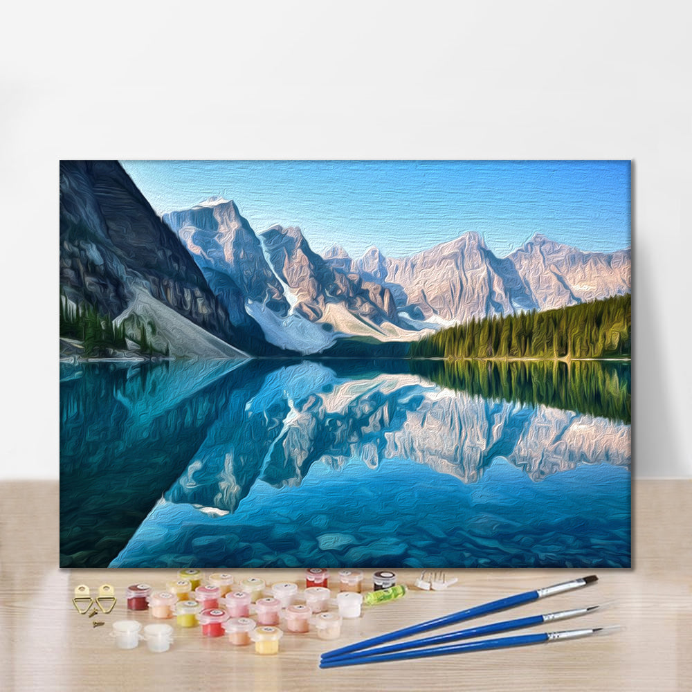 Moraine Lake - Måla Efter Siffror