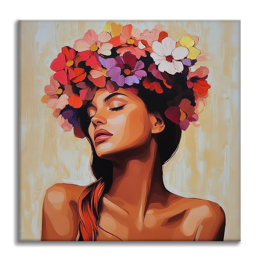 Serene Blooming Woman - Måla Efter Siffror