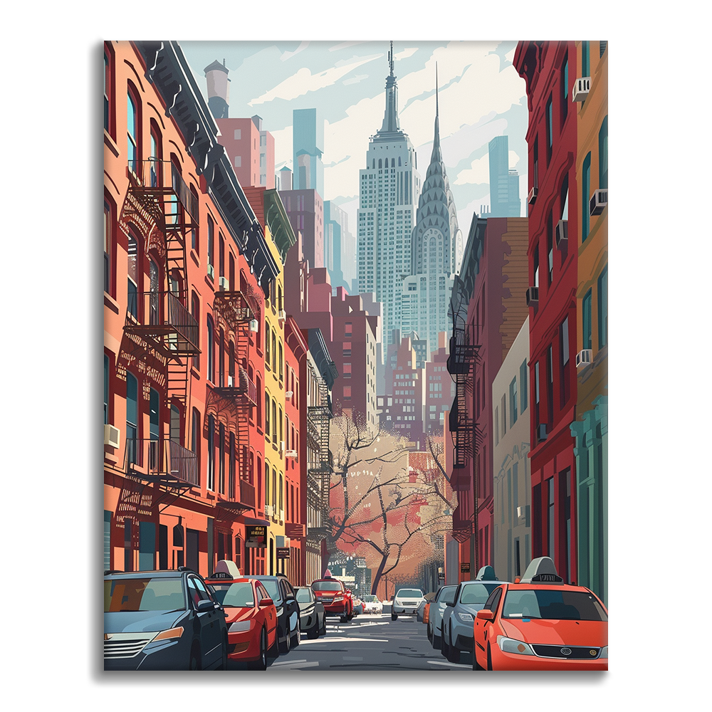 New York - Måla Efter Siffror