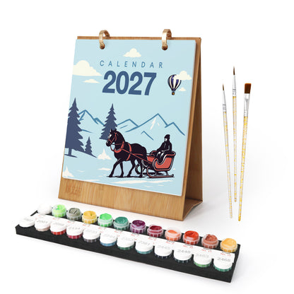 Vintage Travel-2027 Måla efter siffror-kalender