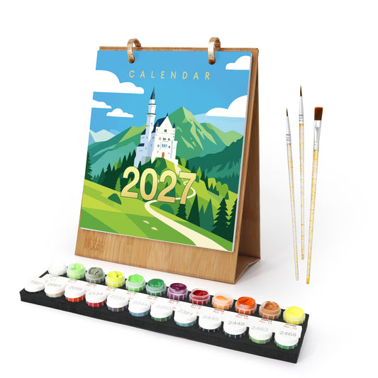 Resor-2027 Måla efter siffror-kalender
