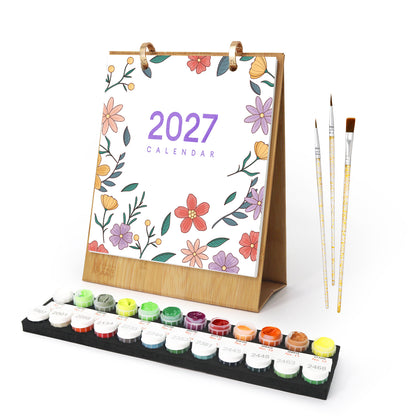 Blommor-2027 Måla efter siffror-kalender