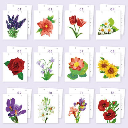Blommor-2027 Måla efter siffror-kalender