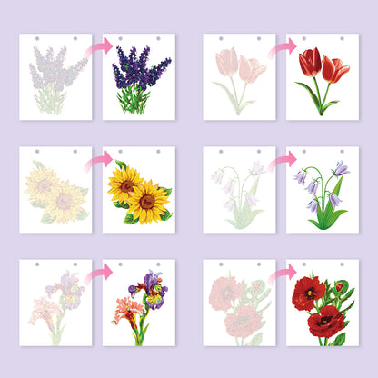 Blommor-2027 Måla efter siffror-kalender