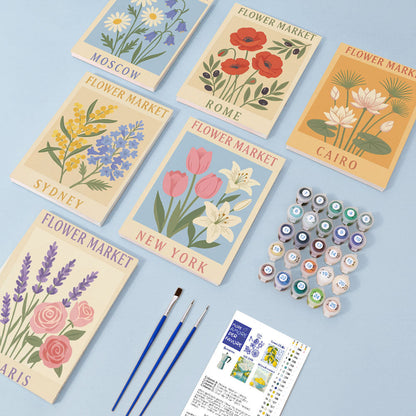 Världens blomstermarknader - Måla efter nummer