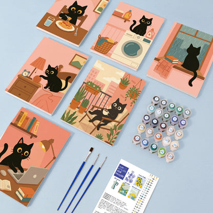 Svarta kattens dag - Måla efter nummer