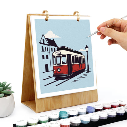 Vintage Travel-2027 Måla efter siffror-kalender