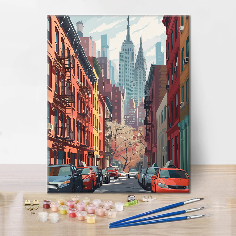 New York - Måla Efter Siffror