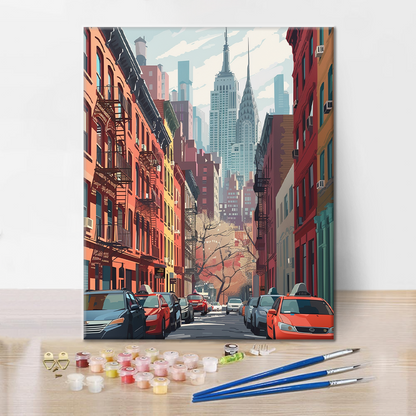 New York - Måla Efter Siffror