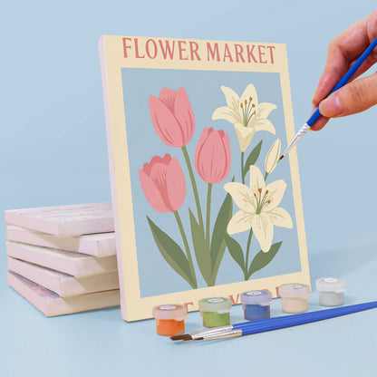 Världens blomstermarknader - Måla efter nummer