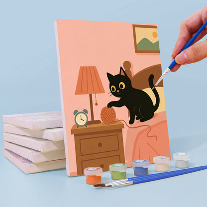 Svarta kattens dag - Måla efter nummer