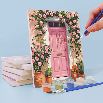 Dörrar i blom - Måla efter nummer