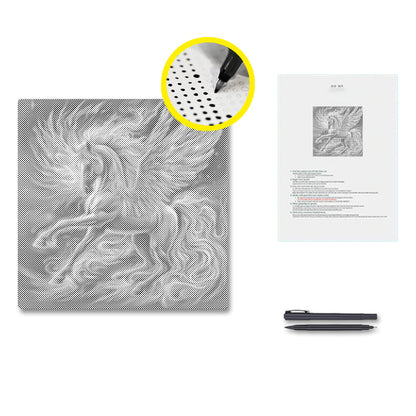 Pegasus med glödande - Prickmålning