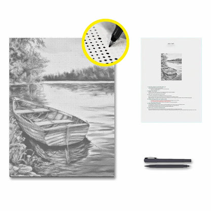 Båtar i sjön - Prickmålning