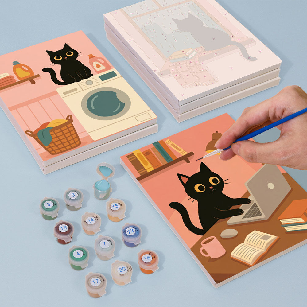 Svarta kattens dag - Måla efter nummer