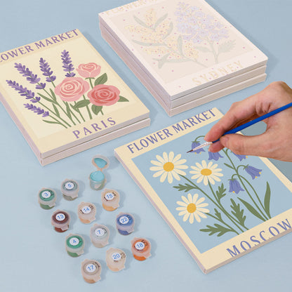 Världens blomstermarknader - Måla efter nummer