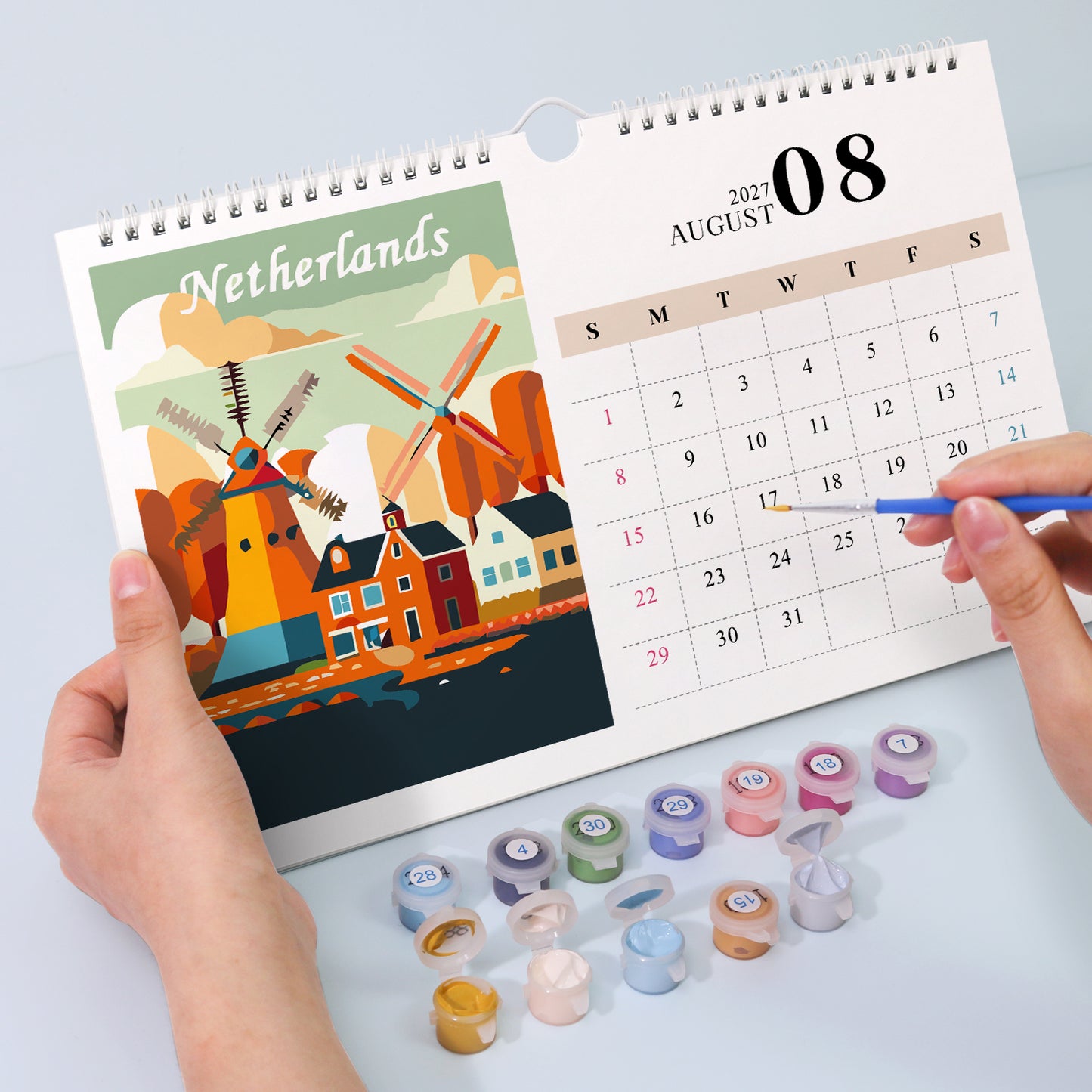 Stad-2027 Måla efter siffror-kalender